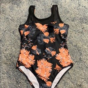 Coral mesh one peice swimsuit (NEVER USED!!)